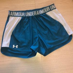Blue athletic shorts